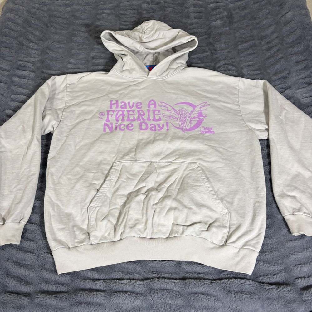 Online Ceramics Have A Faerie Nice Day Hoodie XL Off-White Fairycore Streetwear